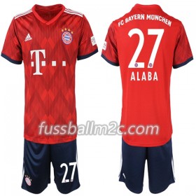 Fußballtrikots FC Bayern München Alaba 27 Kinder Heim Trikotsatz 2018-2019